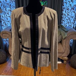 Perceptions Women's Black and Gray Blazer